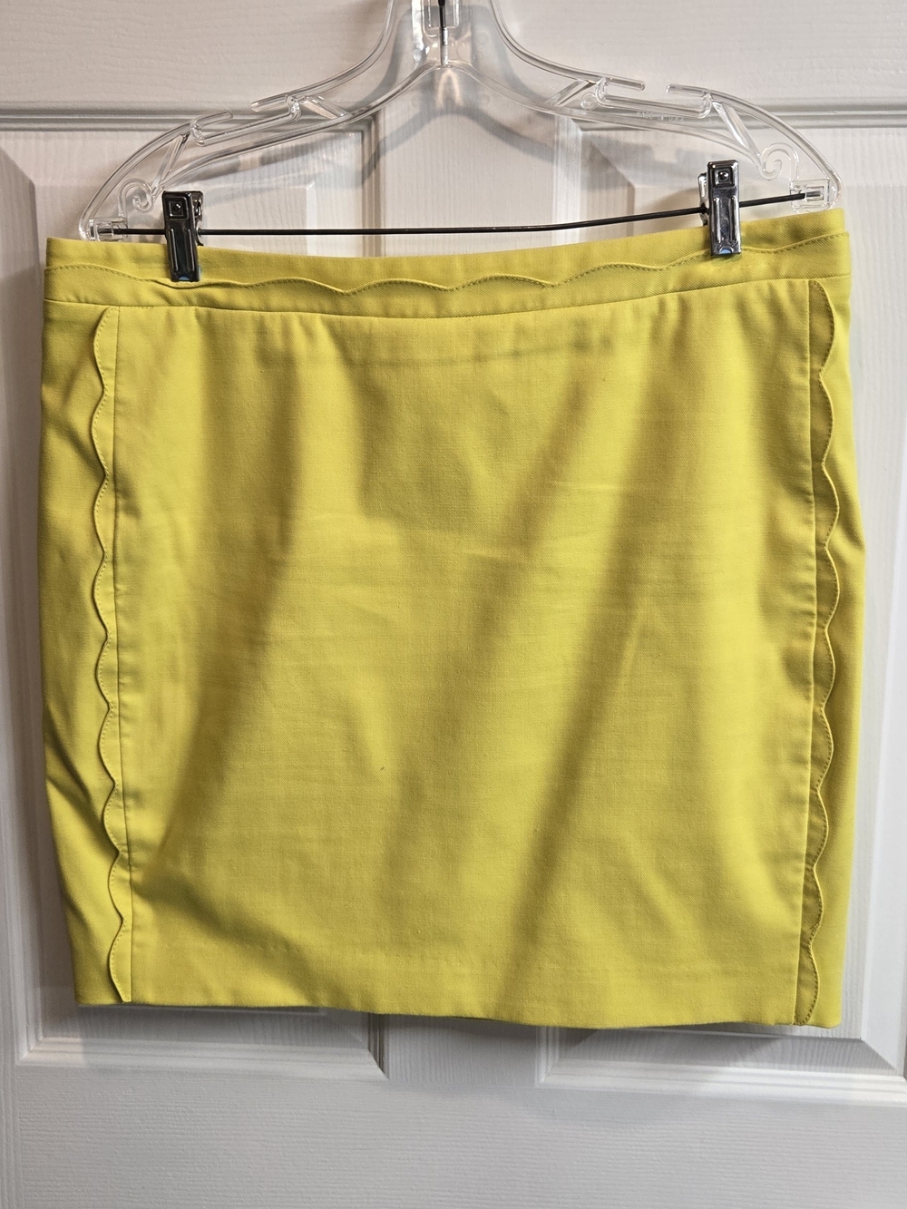 Banana Republic Yellow Scallop-Trim Mini Skirt